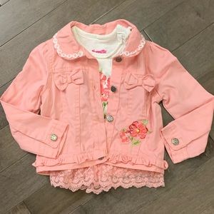 Two piece coat and shirt set size 3T